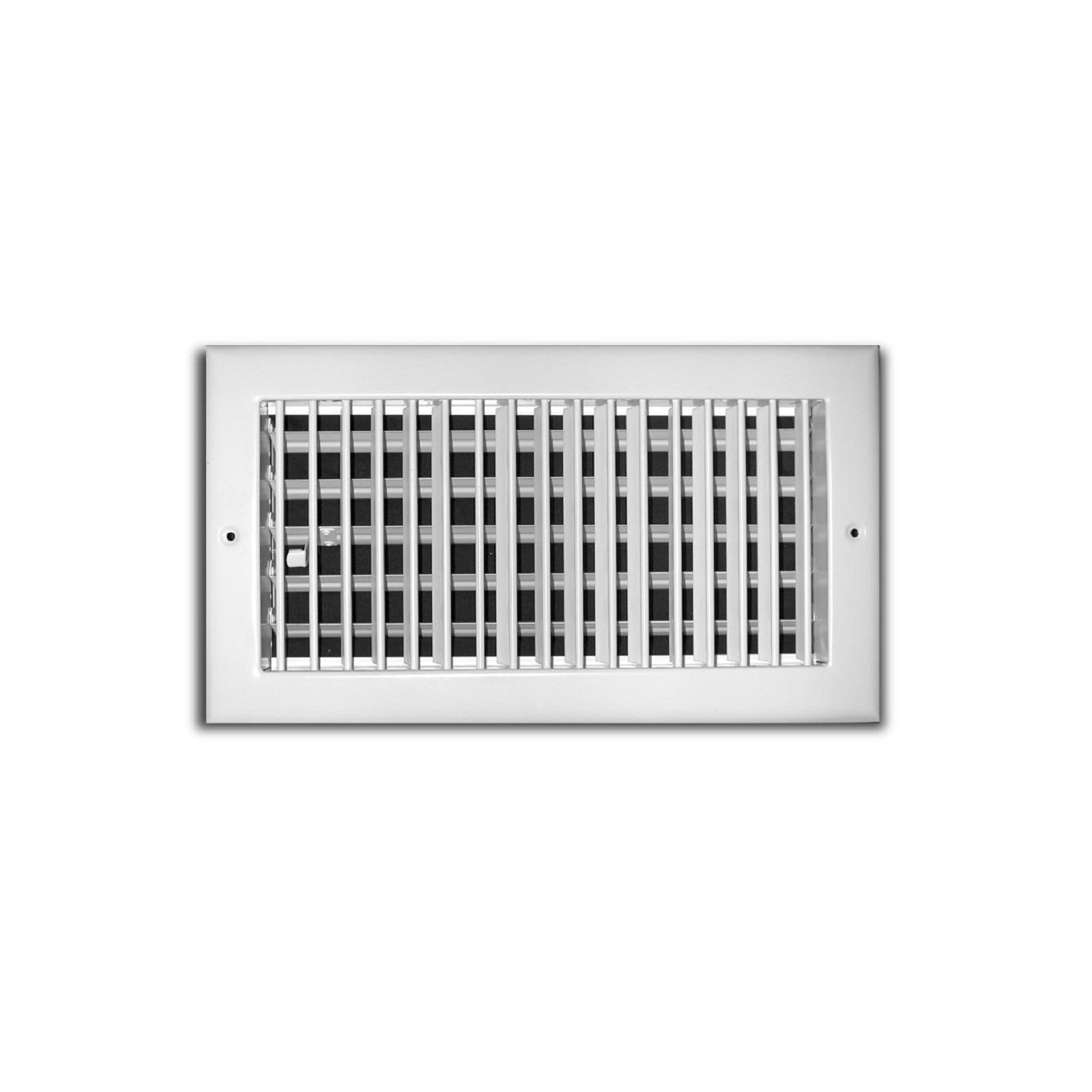 TRUaire 210VM 14X10 - Steel Adjustable 1-Way Wall/Ceiling Register With Multi Shutter Damper, White, 14" X 10"
